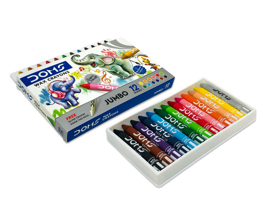 Doms Jumbo Wax Crayons  - 12 Shades