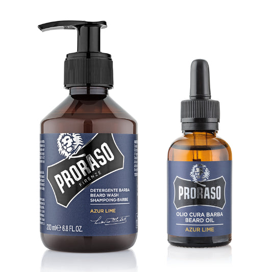 Proraso Beard Care Duo Box for Full or Long Beards: Azur Lime