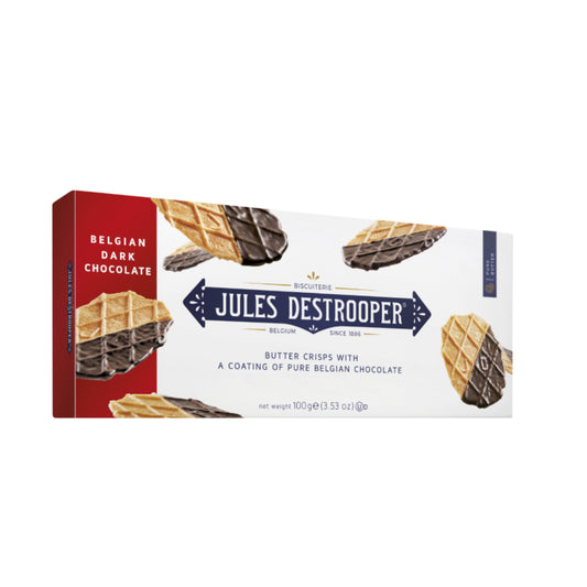 Jules Destrooper Butter Crisps with Dark Chocolate 100g