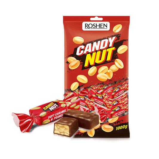 Candy Nut Nougat And Soft Caramel With Peanuts Sweet In Milk Chocolate Coating 1Kg