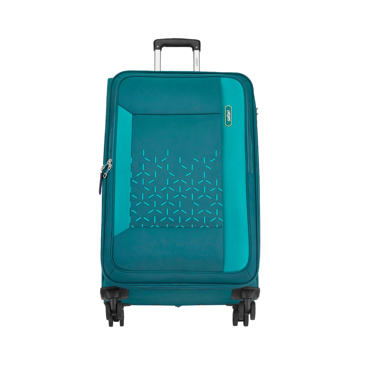 Safari Crystal Teal Trolley Bag with Dual Wheels