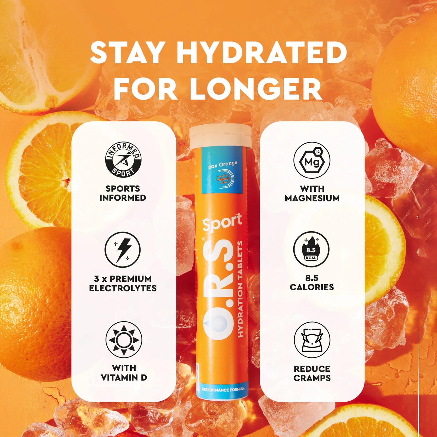 Clinova O.R.S SPORT Orange 20 Tablets