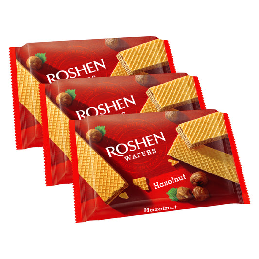 Roshen Hazelnut Wafers 3 X 72g