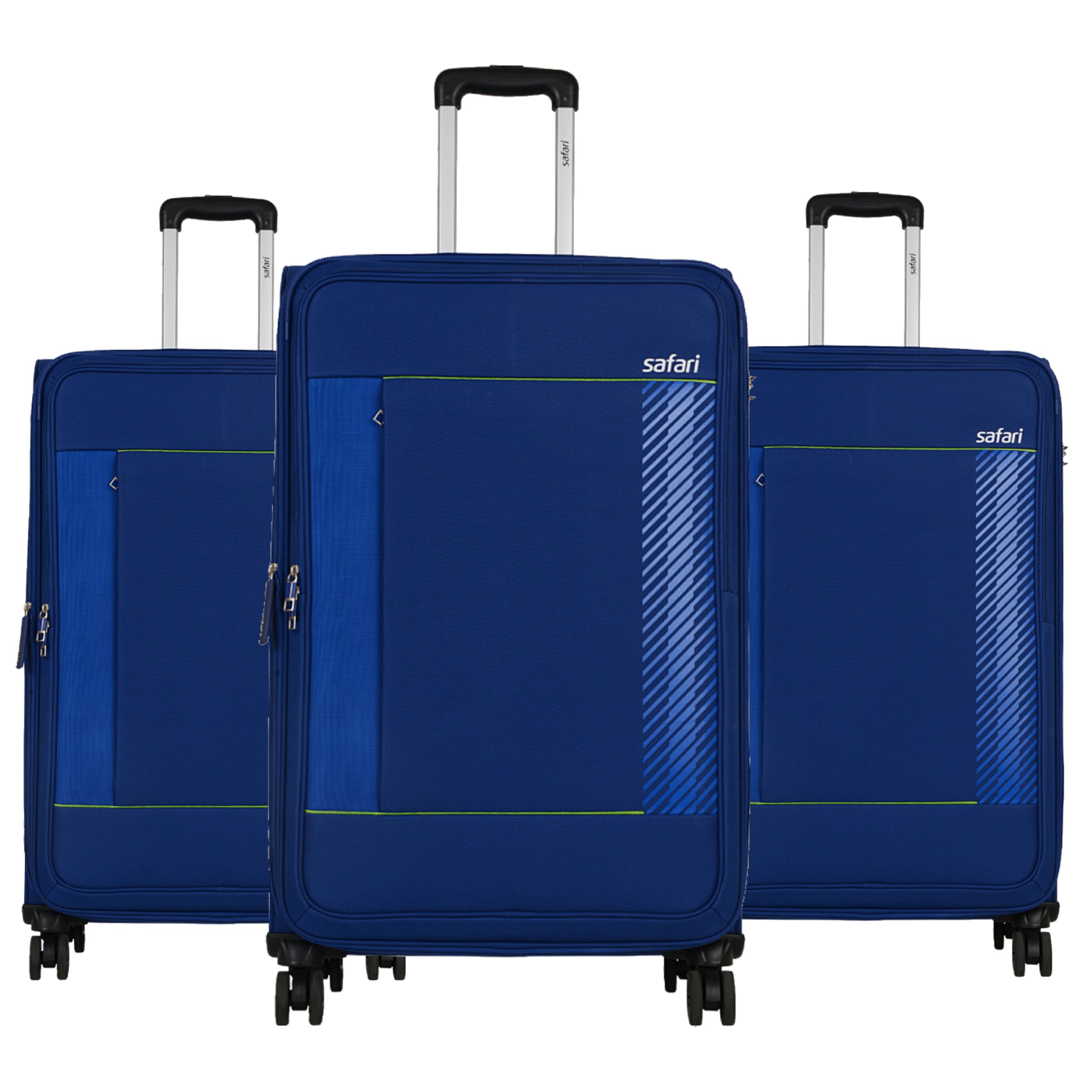 Safari Penta Blue Set of 3 Trolley Bag with Dual Wheels Ayywaa