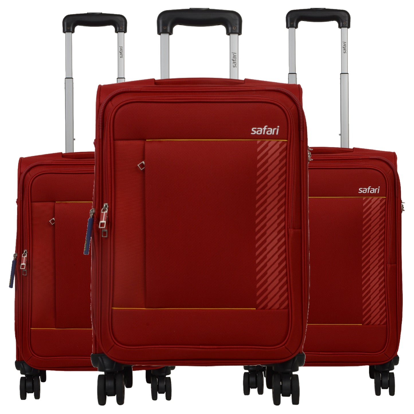 Safari Penta Red Trolley Bag with Dual Wheels