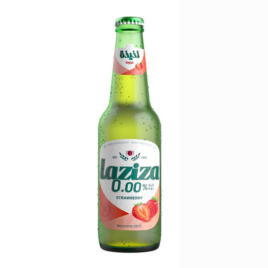 Laziza Non Alcoholic Malt Beverage Strawberry - 330 ml