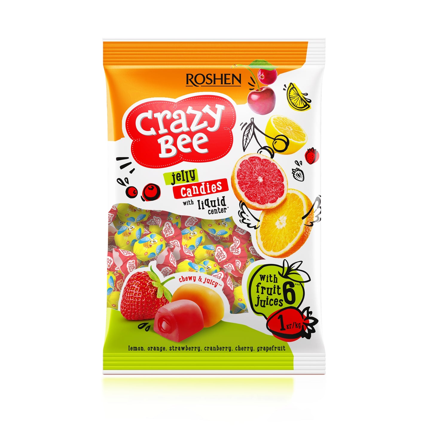 Jelly Candies Crazy Bee Frutty 1Kg x 2 Pcs