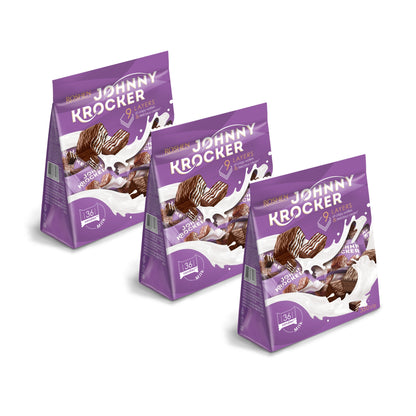 Roshen Johnny Krocker Milk Wafers In Chocolate 350G x 3 Pcs