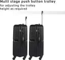 Safari Eclipse Black Trolley Bags with 360° Wheels