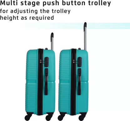 Safari Eclipse Cyan Set of 3 Trolley Bags with 360° Wheels