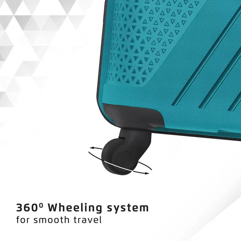 Safari Zeno Teal Green Trolley Bags with 360° Wheels