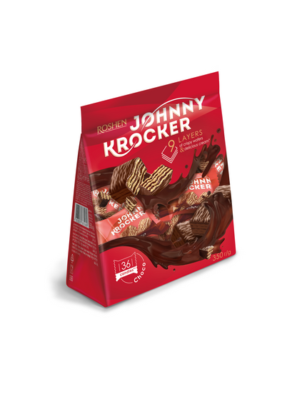 Roshen Johny Krocker Wafers With Chocolate Filling 350G x 3 Pcs