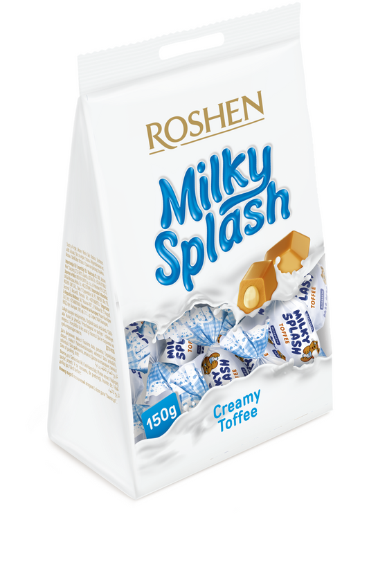 Roshen Milk Splash Toffee With A Milk Filling 150G