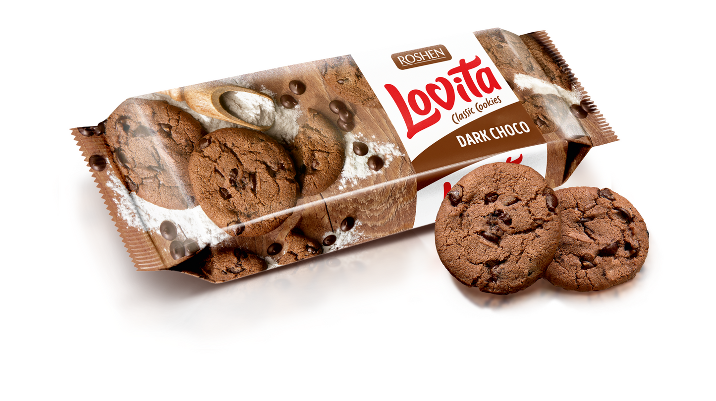 Lovita Cookies With Cocoa And Coating Drops 150G