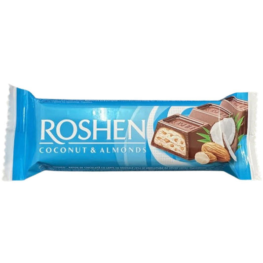 Roshen Milk Chocolate Bar With Almonds & Coconut Filling