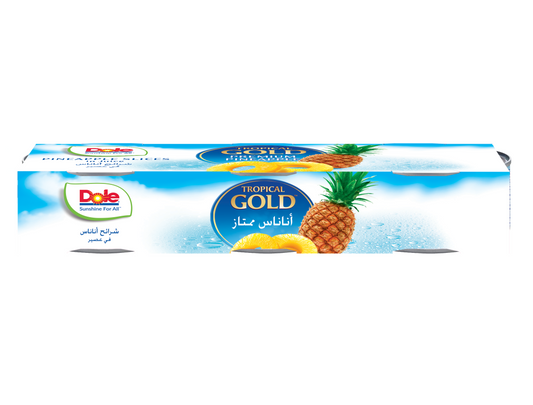 Dole Tropical Gold Pineapple Slices In Juice 3 x 227 g