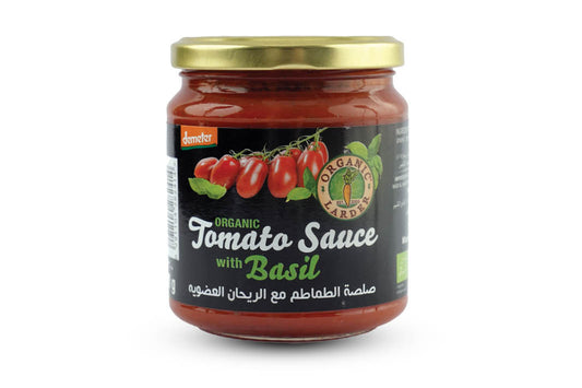 Organic Tomato Sauce With Basil, Glass Bottle 300 G
